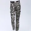 Utomhusbyxor märke Slim Straight Women Army Camouflage Styles Byxor Casual Military For Female Fashion Pockets last