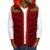 Men's Vests Autumn Winter Men's Down Vest Casual Waistcoat Sleeveless Jackets Male Hooded Vest Outwear Warm Coat Zipper Hooded Jacket Vest 231023