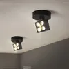 Plafonniers nordique noir piste maison salon lumière principale chambre allée couloir étude projecteur lampes luminaires