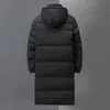 Herren Westen Kleidung Daunenjacke Männer Lange Jacken Winter Warm Leichte Weiße Ente Mäntel StreetwearOvercoat 231020