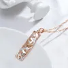 Chokers Kinel Fashion Square Wide Pendant Necklace for Women 585 Rose Gold Silver Color Mix Boho Long Ethnic Retro Jewelry 231020