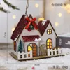 Andra leksaker Jul LED Ljus trähus Lysande lyx Bungalow Juldekorationer Heminredning Fairy Night Lamp Pendant Kids Gift 231020