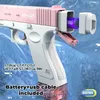 Electric Water Gun Toys Bursts Children's High-pressure Strong Charging Energy Water Automatic Water Spray Children's Toy Guns