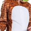 cosplay Eraspooky 3-12T Tuta animale adorabile Stripe Tiger Cosplay Costume di Halloween per bambini Tutina Ragazzi Ragazze Carnevale Fancy Dresscosplay