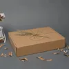 Hediye sargısı 5pcs karton uçak kutuları kahverengi beyaz kraft kağıt hediye kutusu giyim ambalajı oluklu karton kutusu Noel dekoru hediye kutusu 231020