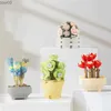 Blocs Modèle de plante Cactus Abs enfants jouets assemblés briques Styles jouet éducatif plantes succulentes blocs de construction créatifs R231020