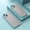 علبة Matte Matte Armor مقاومة للصدمات لـ iPhone 15 14 13 12 11 Pro Max XR XS X 7 8 Plus SE Mini Silicone Clear Cover Cover Cover Cover Cover Capa