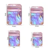 Jewelry Boxes 50Pcs Self Sealing Laser Small Plastic Bags for Pouch with Clear Display Window DIY Packaging Gift Storage Bag 231019