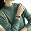 Kvinnor stickar Tees Winter Basic Soft Solid Color Turtleneck tröja Pullover Women Casual Long Sleeve Chic Bottom Female Knit Jumpers Top 231019