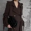 Trenchs pour femmes UMI MAO Veste coupe-vent Femme Vêtements 2023 Automne Double boutonnage Commuter Long Manteau Femme