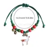 Leuke Cartoon Handgemaakte Geweven Kerstarmband Kerstman Sneeuwpop Kerstboom Hanger Armbanden Party Mode-sieraden Geschenken