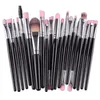 Rossetto 20 pezzi Pennelli per trucco occhi Set Ombretto Sopracciglio Ciglia Eyeliner Pennello per labbra Spugna Sfumino Strumento cosmetico Pincel Maquiagem 231020