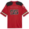 F1 Team Driver Football Shirt T-shirt Formula 1 Racing Red V-neck Summer Fans Casual Sports Jersey Unisex