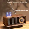 Mobiltelefonhögtalare Liuliu Kidu Bluetooth -högtalare 32G TF FM Sound Box Högtalare Retro Subwoofer Radiominnekort U Disk Högkvalitativ inomhus WIR Q231021