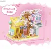 Blöcke Kreative Street View Izakaya Sakura Haus Modell Bausteine Stadt Kirschblüte Hütte MOC Ziegel Mit Figur Spielzeug Für Kind geschenk R231020