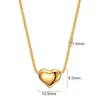 Pendentif Colliers Mode Petit Petit Amour Coeur Forme Femelle Or Couleur Collier En Acier Inoxydable Pour Femmes Bijoux Cadeau D'anniversaire