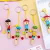 DHL Cartoon Wooden Whistle Toy Party Favor's Wind Instrument Baby Whistle Przedszkole Nagroda Mały prezent 1020