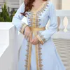 Roupas étnicas Diamantes Abaya Dubai Turquia Marroquino Kaftan Festa de Noite Longo Vestido Árabe Mulheres Muçulmanas Islâmicas Jalabiya Ramadan Eid Caftan