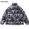 Herren Daunenparkas Herren Winter Dicke warme Jacke Parka Streetwear 2023 Tiger Print Reversible Mäntel Hip Hop Fashon Casual Übergroße Outdoor 231020