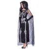 Cosplay apagável sexy feminino aranha web esqueleto assustador fantasma capa traje de halloween para adulto fantasia dresscosplay