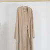 エスニック服の最新モロッコの高級パーティードレスEid Muslim Women's Robe Abaya Dubai Linestone Fringe Cuff Cardigan Islamic Kaftan