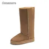 Botas comemore mulheres altas inverno estofamento botas pretas moda botas de neve botas altas femininas tamanho 41 sapatos quentes botas mujer 231019