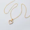 Colliers pendentif évider strass pavé coeur collier pour fille en gros