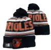 Casquettes pour hommes Chapeaux de baseball Bonnet ORIOLES Toutes les 32 équipes Tricoté à revers Pom Bonnets ATLANTA Rayé Sideline Laine Chaud USA College Sport Chapeaux en tricot Casquette pour femme