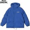 Piumino da uomo Parka da uomo Giacca con cappuccio Parka Streetwear Harajuku Giacca imbottita Tinta unita Tinta unita Giacca a vento in cotone invernale Caldo Ourwear Spessore 231020