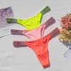 Kadın Külotu Kadınlar Tanga Artı Beden Seksi iç çamaşırı Neon Renkler Gizli Zafer Kılavuzları Tange Underpanties Parmak