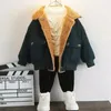 Manteau veste en velours côtelé pour garçons hiver manteau en peluche revers vêtements d'extérieur chauds vêtements pour enfants garçons épaissir vestes en laine d'agneau 1-5 ans 231020