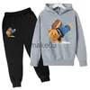 Ensembles de vêtements Costume à capuche Sweat-shirt pour garçons et filles Vêtements pour enfants Mignon Ours Chic Marque Printemps Ensemble 2 pièces 3-12 ans Survêtement pour tout-petits J231020