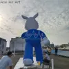 Mascotte de lapin gonflable de 16,4 pieds, dessin animé de lapin en cours d'exécution, pour la décoration extérieure ou la Promotion d'événements