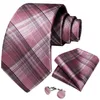 Kowądy Różowe Plaid Men's szerokość 8 cm Busines