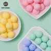 Teethers Toys Let's Make Silicone Beads 30pcs 15mm Eco-friendly Sensory Baby Teething Toys Food Grade Silicone beads For Baby Pacifier Chain 231020
