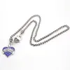 Pendant Necklaces Drop Selling Rhodium Plated Zinc Studded With Sparkling Crystals DADDY'S GIRL Heart Wheat Chain Necklace