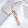 Chokers Kinel Fashion Square Wide Pendant Necklace for Women 585 Rose Gold Silver Color Mix Boho Long Ethnic Retro Jewelry 231020