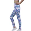 Dameslegging VIIANLES Hoge taille Fitness Bloemblaadje Afdrukken Sexy Rekbaar Streetwear Polyester Leggins Zachte damesbroek Casual