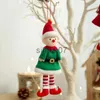 Juldekorationer Nytt år 2024 JUL ELF DOLL Ornament Xmas Tree Hanging Pendant Navidad 2023 Santa Kids Gift Christmas Home Decoration X1020