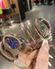 Wristwatches Snake Shaped Baoge Home Style Retro Diamond Set Fashion Versatile Quartz Women's Watch