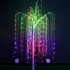 Christmas Decorations 121521M RGB Lighted Willow Tree Decoration 18 Color Timer Remote Artificial String Fairy Light 231019