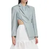 Kvinnors kostymer 2023 Kvinnkläder blazer för kvinnliga ytterkläder Autumn Lady Garment Fashionabla och personlig midja-avslöjande jacka