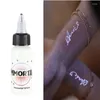 Encres de tatouage 1pcs 15ml Encre fluorescente Violet Light Micropigmentation Pigment Uv pour la peinture corporelle