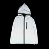 Kamizelki męskie stylowe fluorescencyjne z kapturem mężczyźni wiatraka ciepła jesienna odblaskowa kurtka hip -hopowa płaszcz męski ubranie 231020