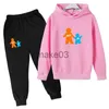 Kläder sätter barn Autumn Spring Nick Jr. Produktionsspårspår pojkar flickor casual 2st hoodie+byxor passar barn kläder kläduppsättningar j231020