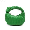 Bottegassvenetas Jodie Bags Fashion Knot Bag 2023 Springsummer Europe and America New Woven Cow Horn Bun Dumplings Cloud Womens Handbag