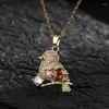 Pendentif Colliers Collier d'oiseau de luxe pour femmes en 2023 Tendance Romantique Chaîne de cou brillant Esthétique Mignon Clavicule Collier Bijoux De Mode