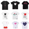 Мужские футболки Модная мужская футболка для игр Cdg Designer Hearts Повседневная женская Des Badge Garcons256K
