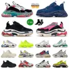 Top Triple S Sneaker Designer Sapatos Casuais Homens Mulheres Paris 17FW Triplos Preto Branco Rosa Azul Vermelho Verde Neon Amarelo Clear Sole Loafer Treinadores de Plataforma de Luxo 36-45