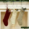 Christmas Decorations Wholesale Personalized Knit Stocking Items Blank Solid Stockings Holiday Stocks Family 46Cm Drop Delivery Home Dhdlj